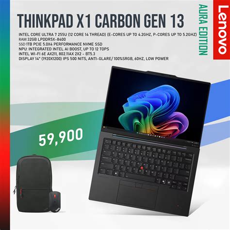 LENOVO ThinkPad X1 Carbon Gen 12 |Ultra 7-155U|BLACK|14'' WUXGA|32GB LPDDR5 OB|1TB NVMe SSD|BLT KB|3yr PS Plus|WIN11 Pro